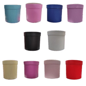 CAJA CIRCULAR COLOR ENTERO 15X15