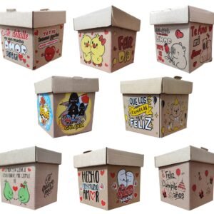 CAJA KRAFT CON DISEÑO 10X10